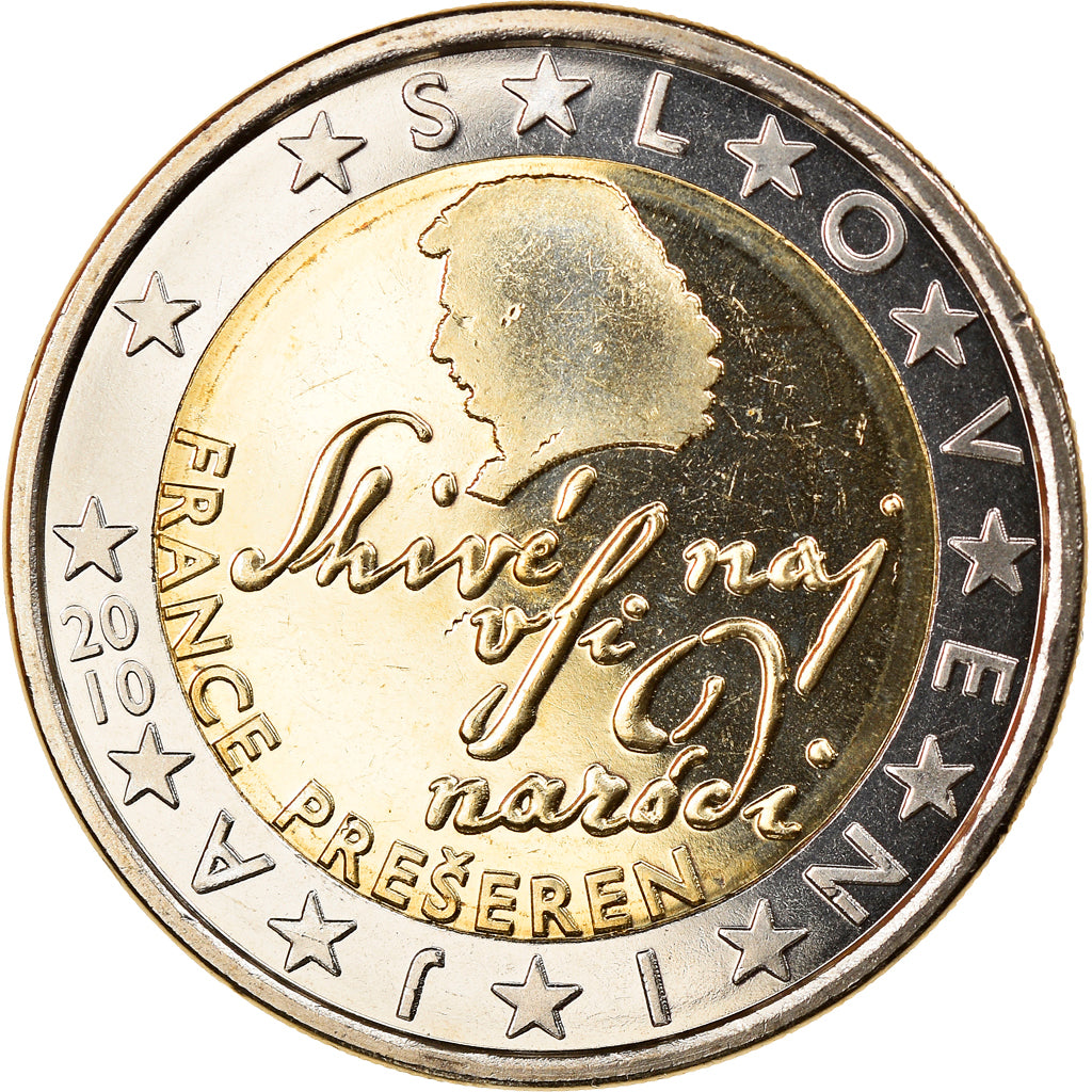 Slovenia, 2 Euro, 2010, Vantaa, MS(65-70), Bi-Metallic, KM:75