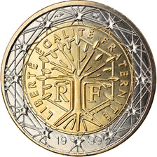 France, 2 Euro, 1999, Paris, MS(65-70), Bi-Metallic, KM:1289