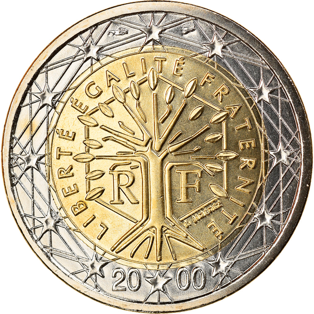 Frankreich, 2 Euro, 2000, Paris, STGL, Bi-Metallic, KM:1289