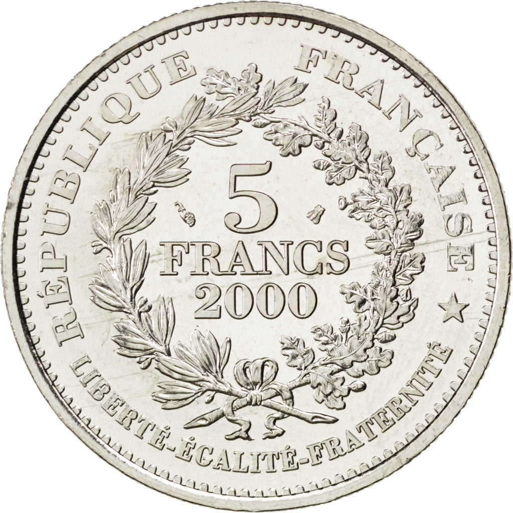 FRANCE, Franc à cheval, 5 Francs, 2000, KM #1962, MS(63), Copper-Nickel Plated N