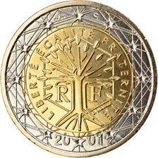 France, 2 Euro, 2001, Paris, FDC, Bi-Metallic, KM:1289