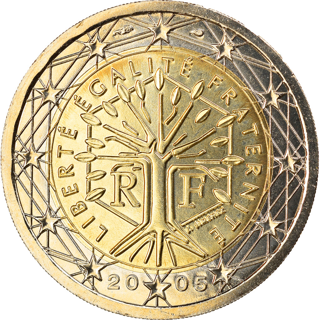 France, 2 Euro, 2005, Paris, MS(65-70), Bi-Metallic, KM:1289
