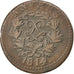FRENCH STATES, 5 Centimes, 1814, KM #4.1, VF(30-35), Bronze, Gadoury #131B/1,...