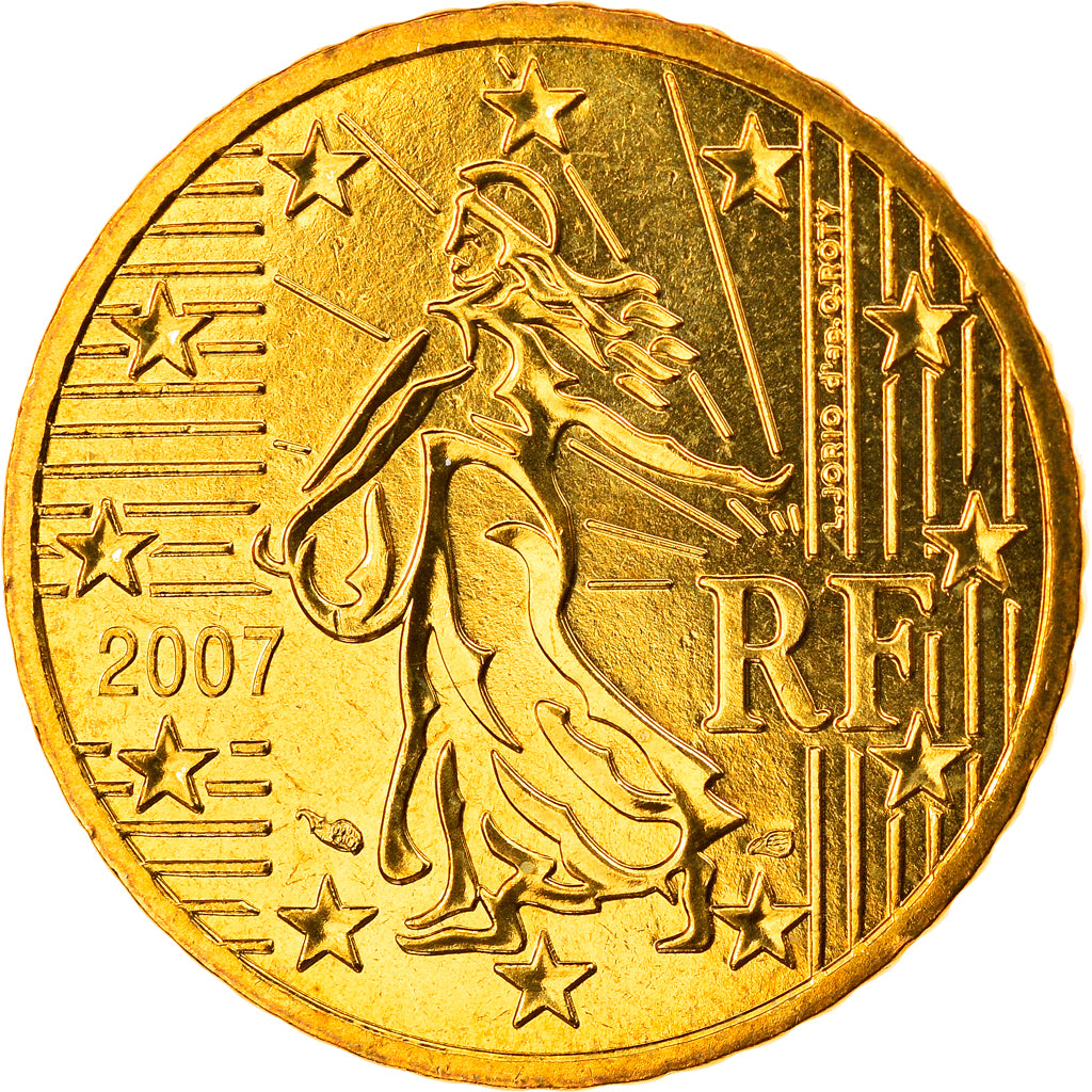 France, 50 Euro Cent, 2007, Paris, FDC, Laiton, KM:1412