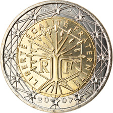 France, 2 Euro, 2007, Paris, MS(65-70), Bi-Metallic, KM:1414