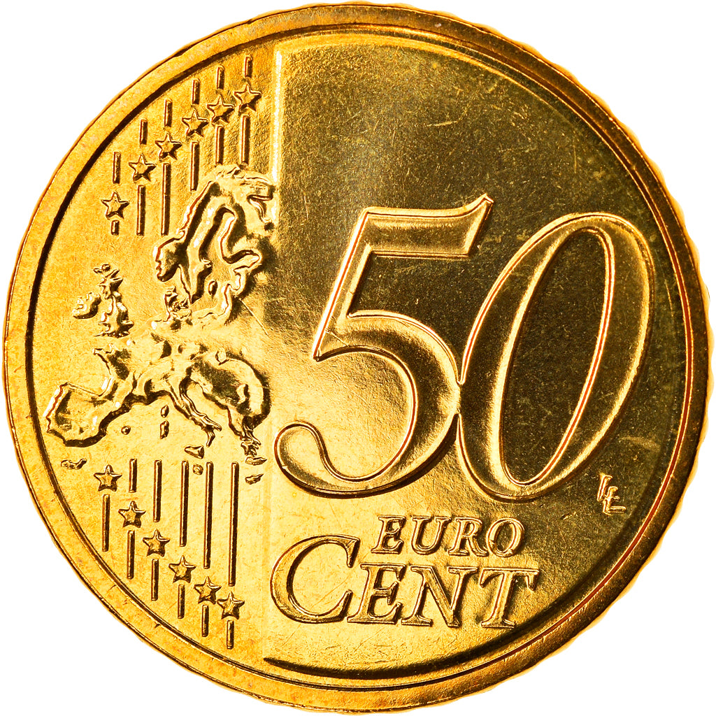 France, 50 Euro Cent, 2007, Paris, MS(65-70), Brass, KM:1412