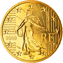 France, 50 Euro Cent, 2009, Paris, MS(65-70), Brass, KM:1412