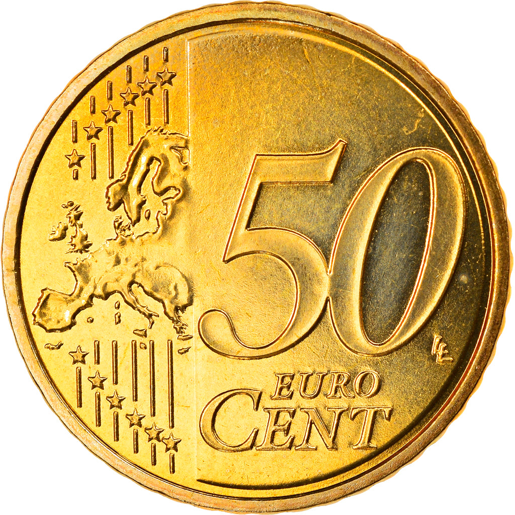 France, 50 Euro Cent, 2009, Paris, MS(65-70), Brass, KM:1412