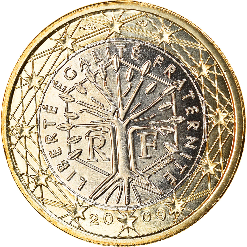 France, Euro, 2009, Paris, MS(65-70), Bi-Metallic, KM:1413