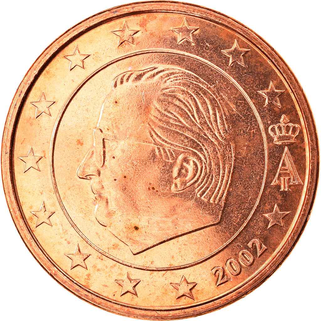 Belgium, 5 Euro Cent, 2002, Brussels, MS(65-70), Copper Plated Steel, KM:226