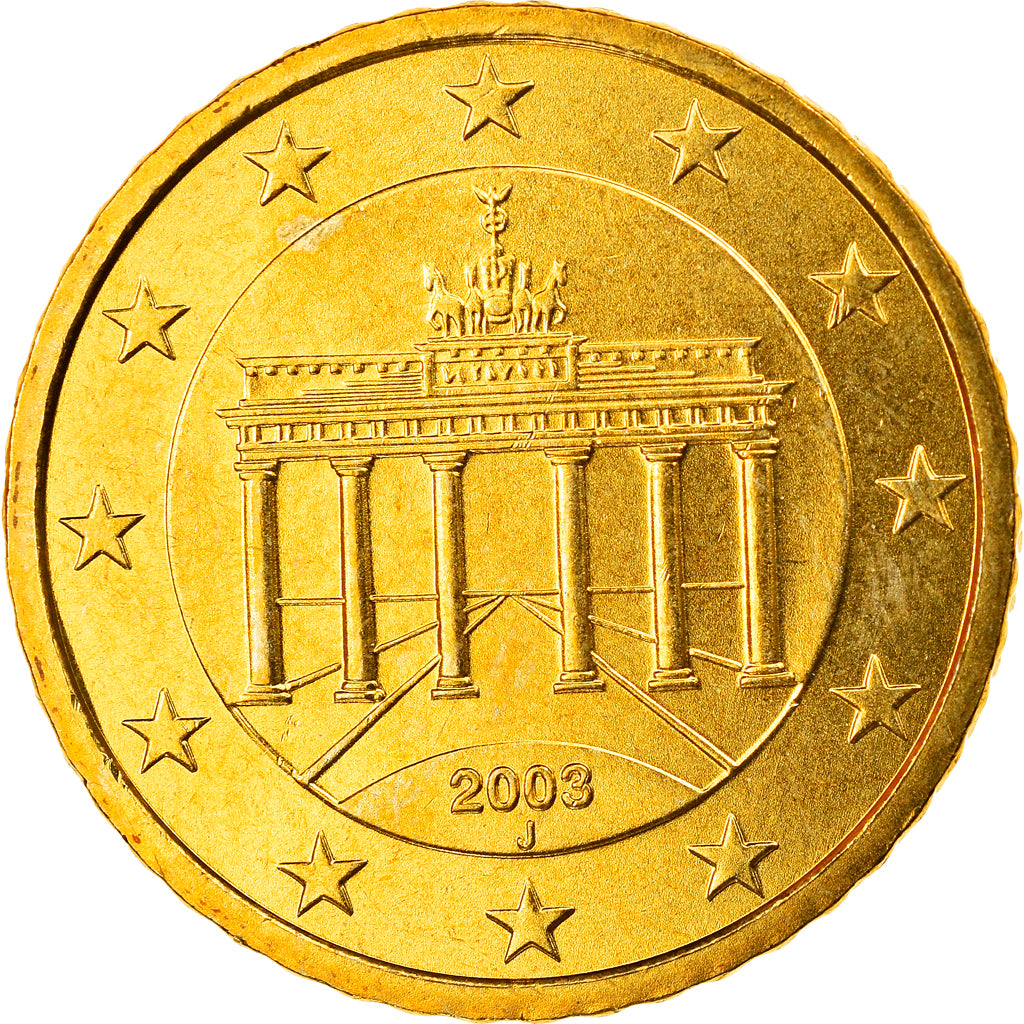 GERMANIA - REPUBBLICA FEDERALE, 50 Euro Cent, 2003, Hambourg, FDC, Ottone