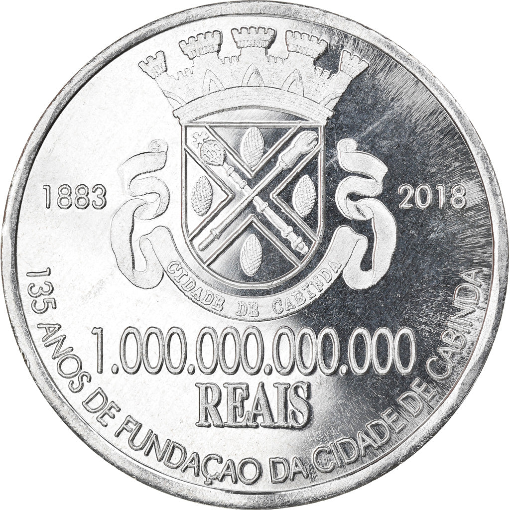 Monnaie, CABINDA, 1 billion de reais, 2018, Fondation de Cabinda, SPL, Aluminium