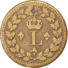 FRANCE, Louis XVIII, Decime, 1814, Strasbourg, KM #701, VF(20-25), Bronze,...