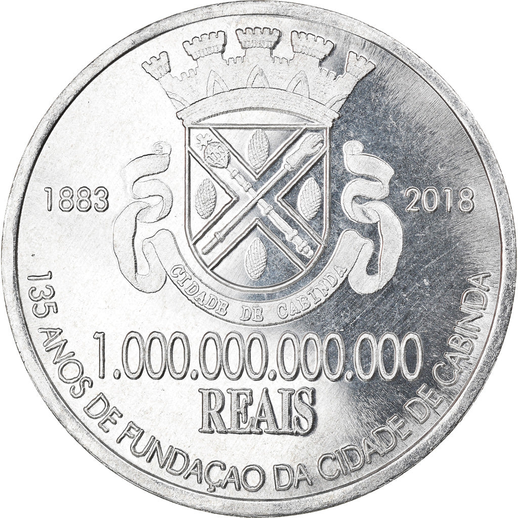 Monnaie, CABINDA, 1 billion de reais, 2018, Fondation de Cabinda, SPL, Aluminium