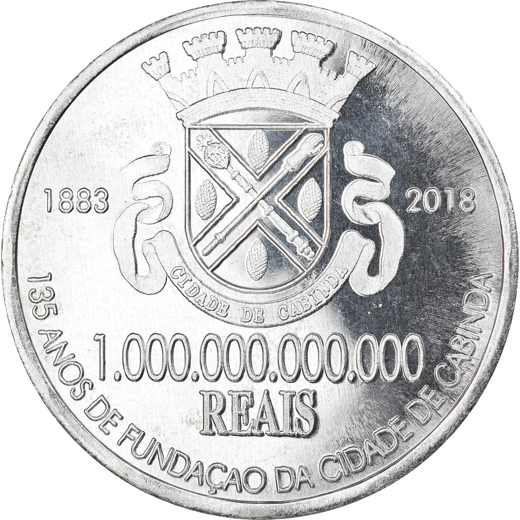 Münze, CABINDA, 1 billion de reais, 2018, Fondation de Cabinda, UNZ, Aluminium