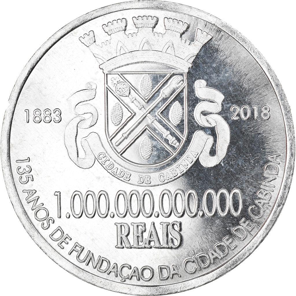 Monnaie, CABINDA, 1 billion de reais, 2018, Fondation de Cabinda, SPL, Aluminium