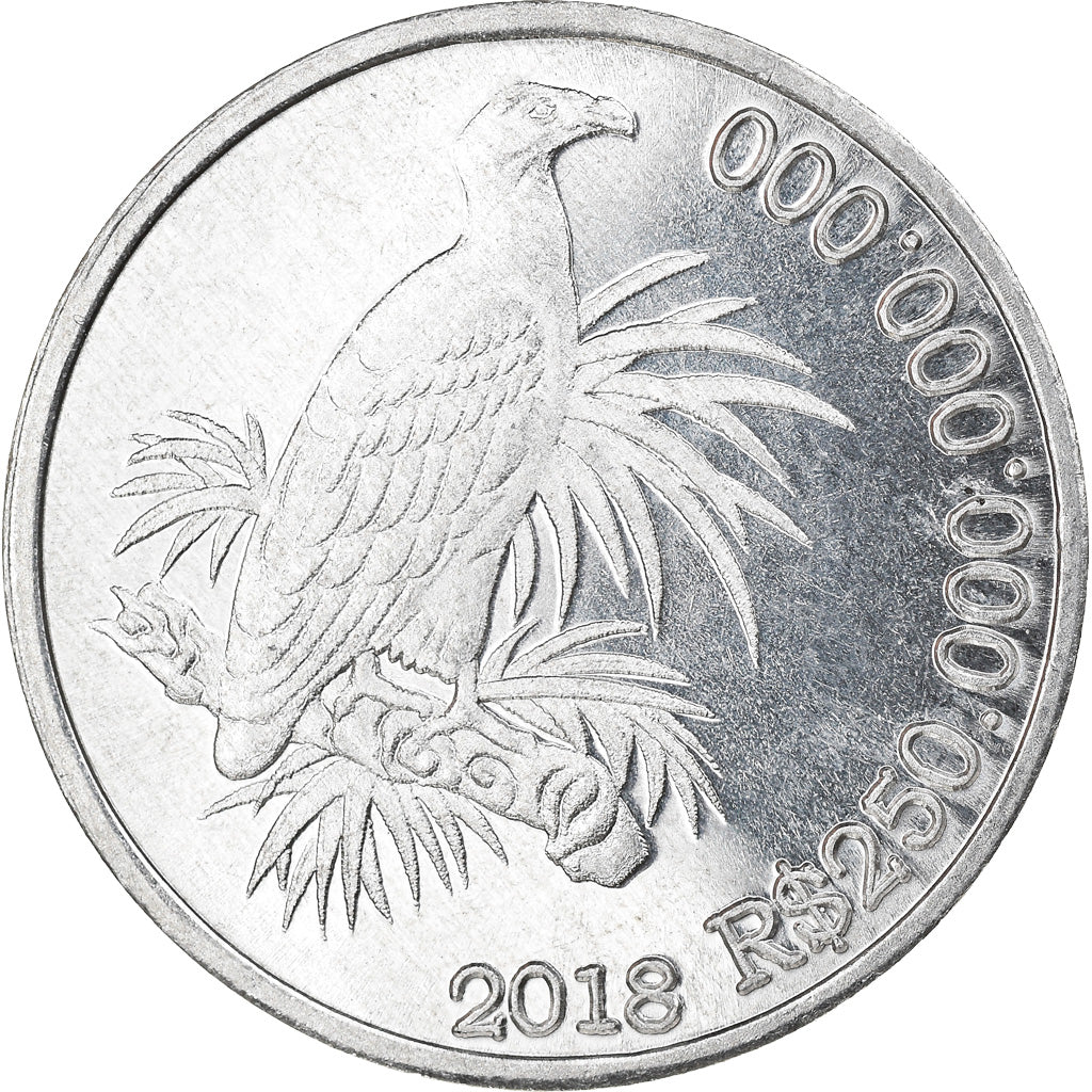 Coin, CABINDA, 250 milliards de reais, 2018, MS(63), Aluminum
