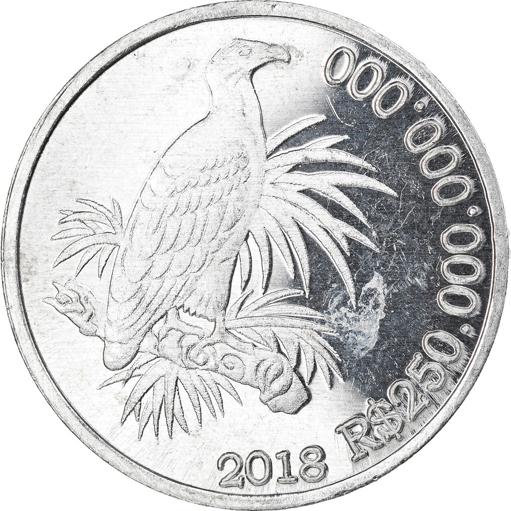 Coin, CABINDA, 250 milliards de reais, 2018, MS(63), Aluminum