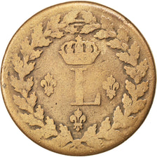 FRANCE, Louis XVIII, Decime, 1815, Strasbourg, KM #701, F(12-15), Bronze,...