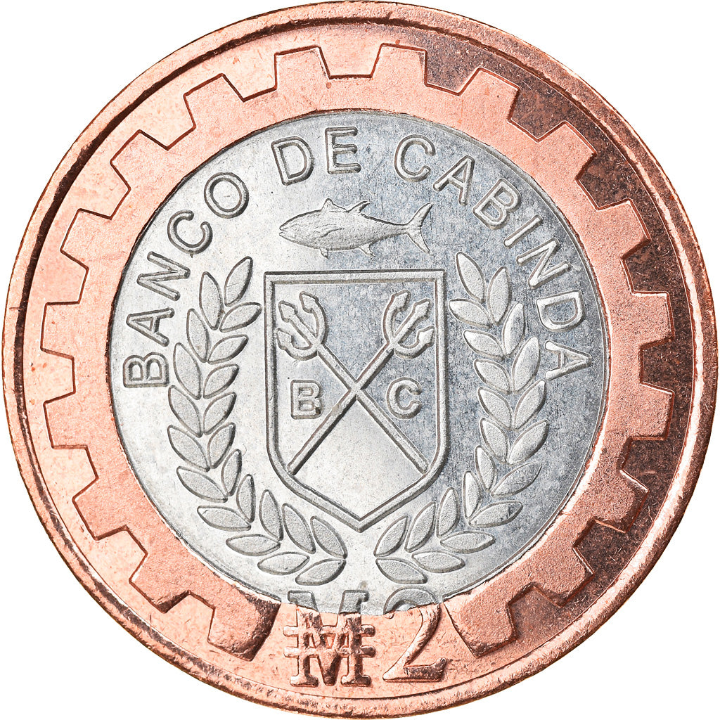 Coin, CABINDA, Independance anniversary, 2 Macutas, 2020, MS(63), Bi-Metallic