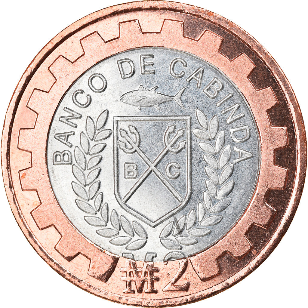 Coin, CABINDA, Independance anniversary, 2 Macutas, 2020, MS(63), Bi-Metallic