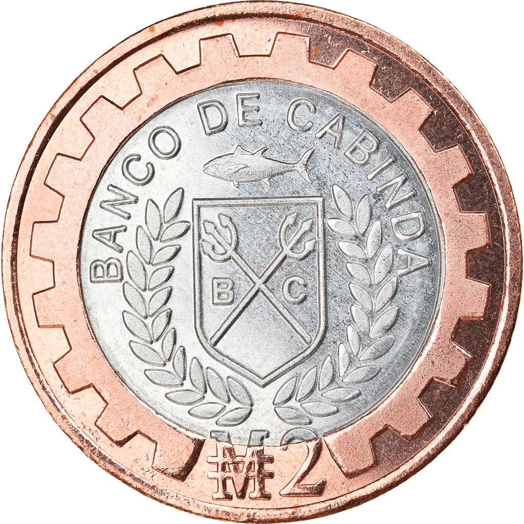 Coin, CABINDA, Independance anniversary, 2 Macutas, 2020, MS(63), Bi-Metallic