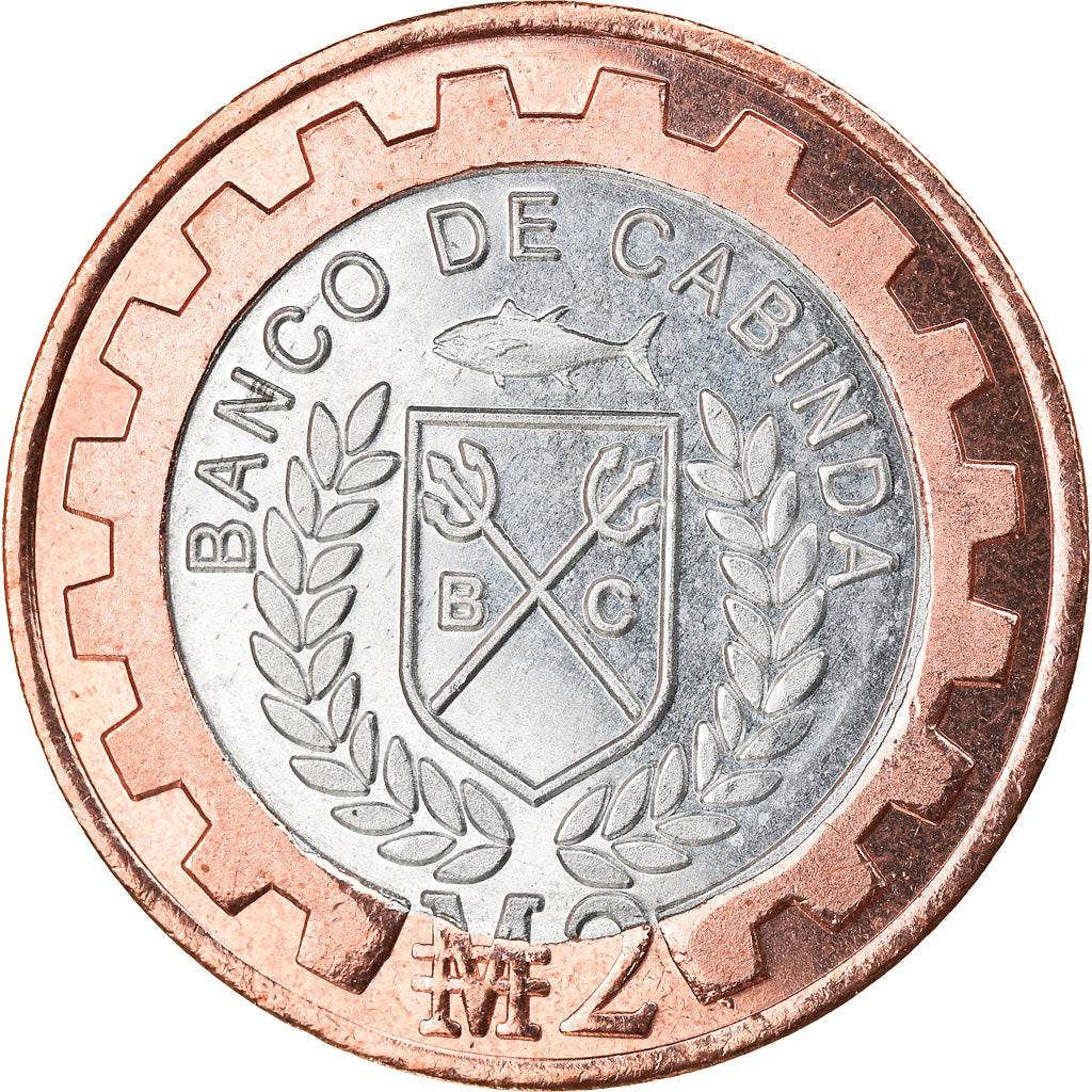 Coin, CABINDA, Independance anniversary, 2 Macutas, 2020, MS(63), Bi-Metallic