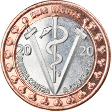 Moneta, CABINDA, Covid, 2 Macutas, 2020, MS(63), Bimetaliczny