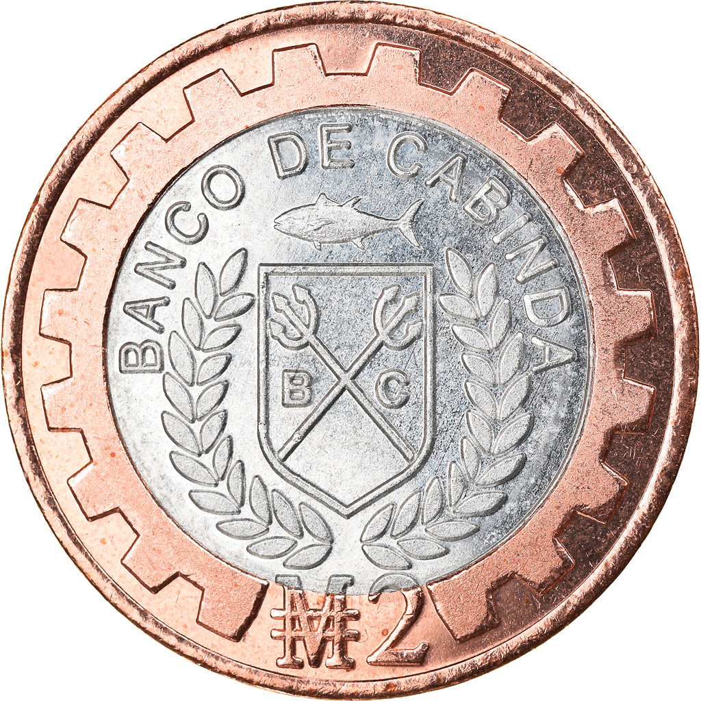 Moneta, CABINDA, Covid, 2 Macutas, 2020, MS(63), Bimetaliczny