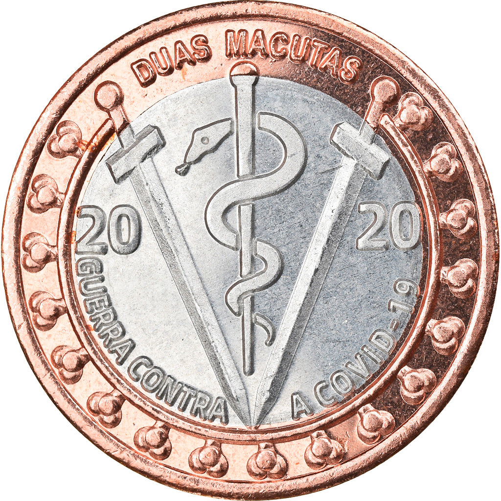 Moneta, CABINDA, Covid, 2 Macutas, 2020, SPL, Bi-metallico