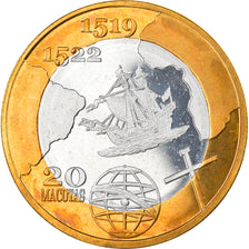 Coin, CABINDA, Ferdinand Magellan, 20 Macutas, 2019, MS(63), Bi-Metallic