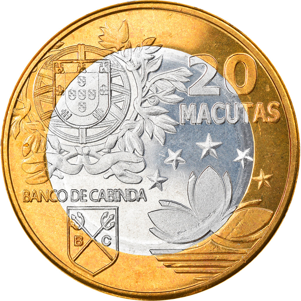Münze, CABINDA, Macao sovereignty, 20 Macutas, 2019, UNZ, Bi-Metallic