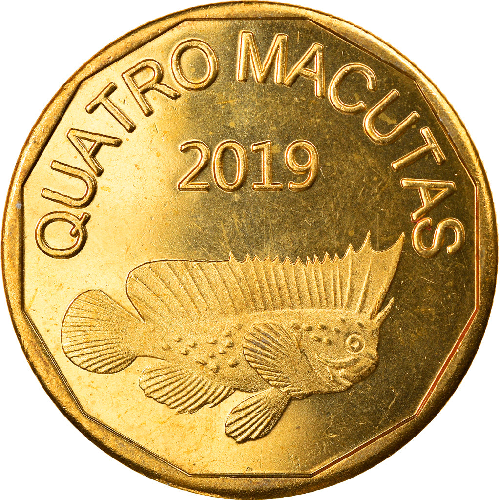 Moneta, CABINDA, 4 macutas, 2019, SPL, Ottone