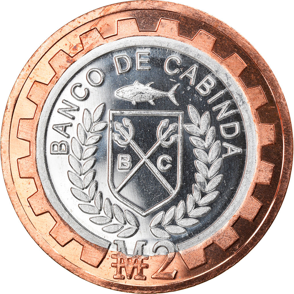 Münze, CABINDA, 2 Macutas, 2019, UNZ, Bi-Metallic