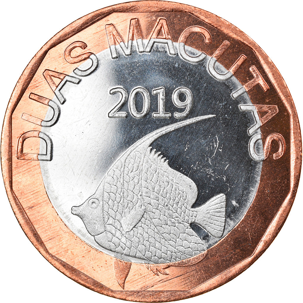 Coin, CABINDA, 2 Macutas, 2019, MS(63), Bi-Metallic