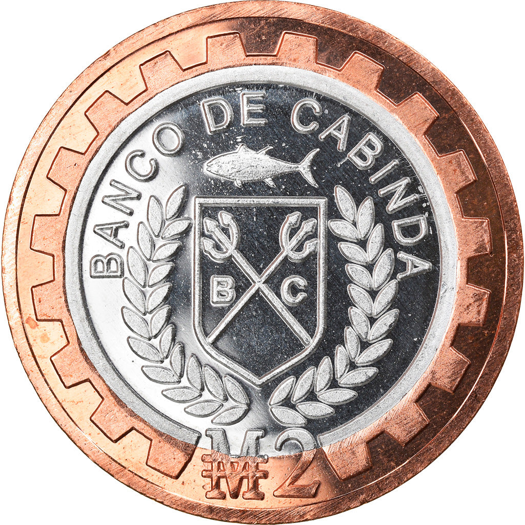 Coin, CABINDA, 2 Macutas, 2019, MS(63), Bi-Metallic