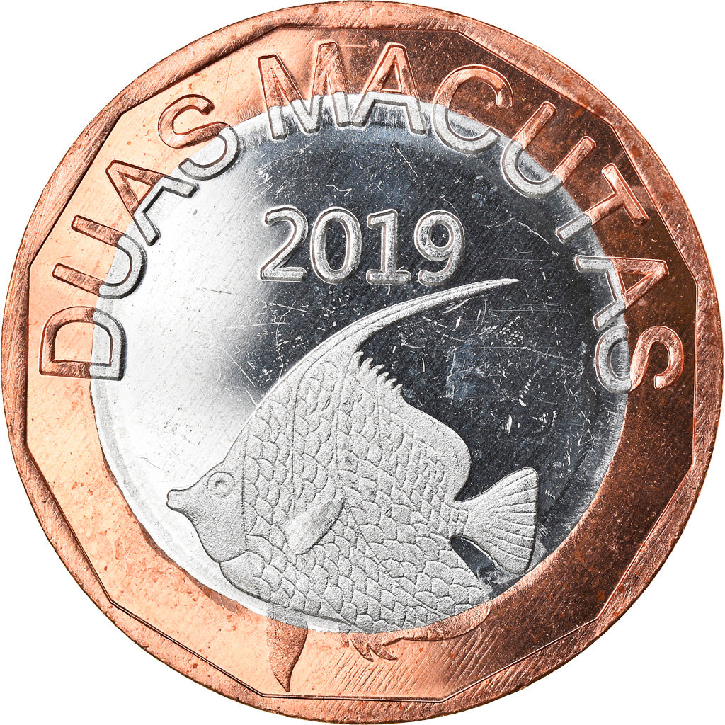 Coin, CABINDA, 2 Macutas, 2019, MS(63), Bi-Metallic