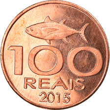 Coin, CABINDA, 100 Reais, 2015, MS(63), Copper