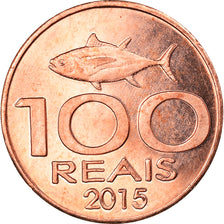 Coin, CABINDA, 100 Reais, 2015, MS(63), Copper