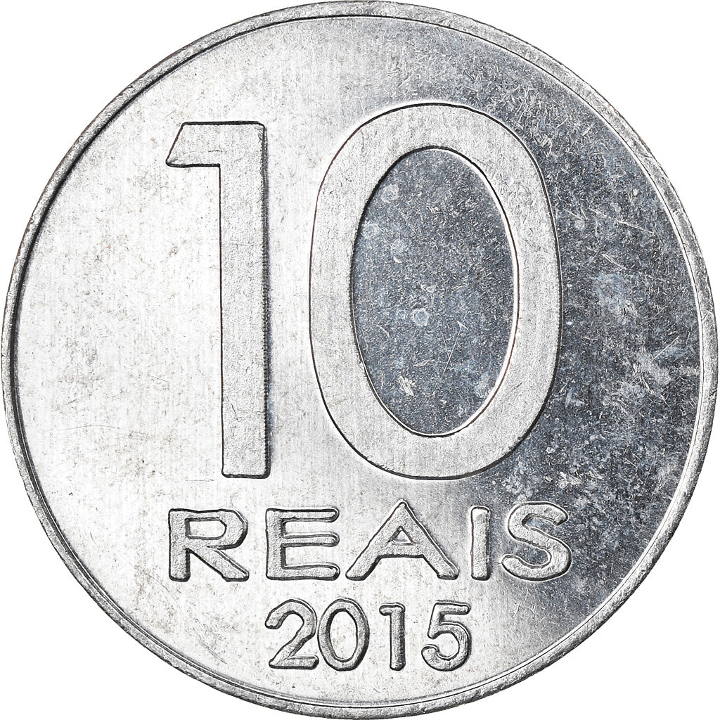 Moneta, CABINDA, 10 Reais, 2015, MS(63), Aluminium