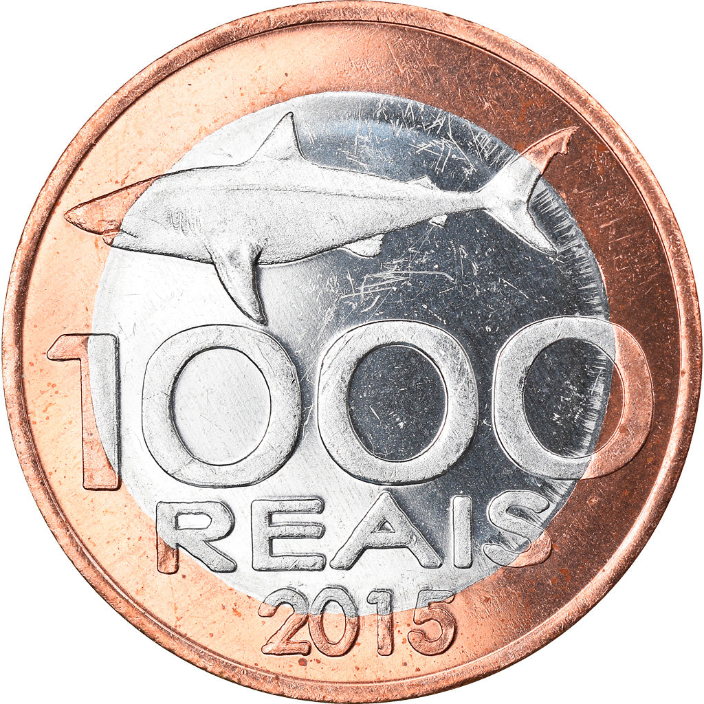 Moneta, CABINDA, 1.000 reais, 2015, SPL, Bi-metallico