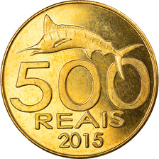 Coin, CABINDA, 500 reais, 2015, MS(63), Brass