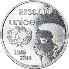 Münze, CABINDA, 50000 reais, 2016, Unicef, UNZ, Aluminium
