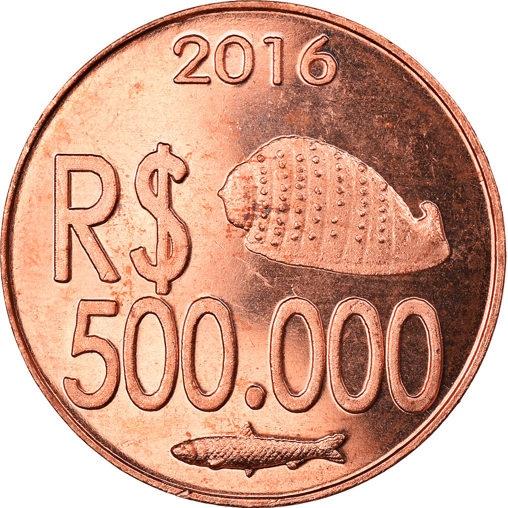 Moneta, CABINDA, 500.000 reais, 2016, MS(63), Miedź