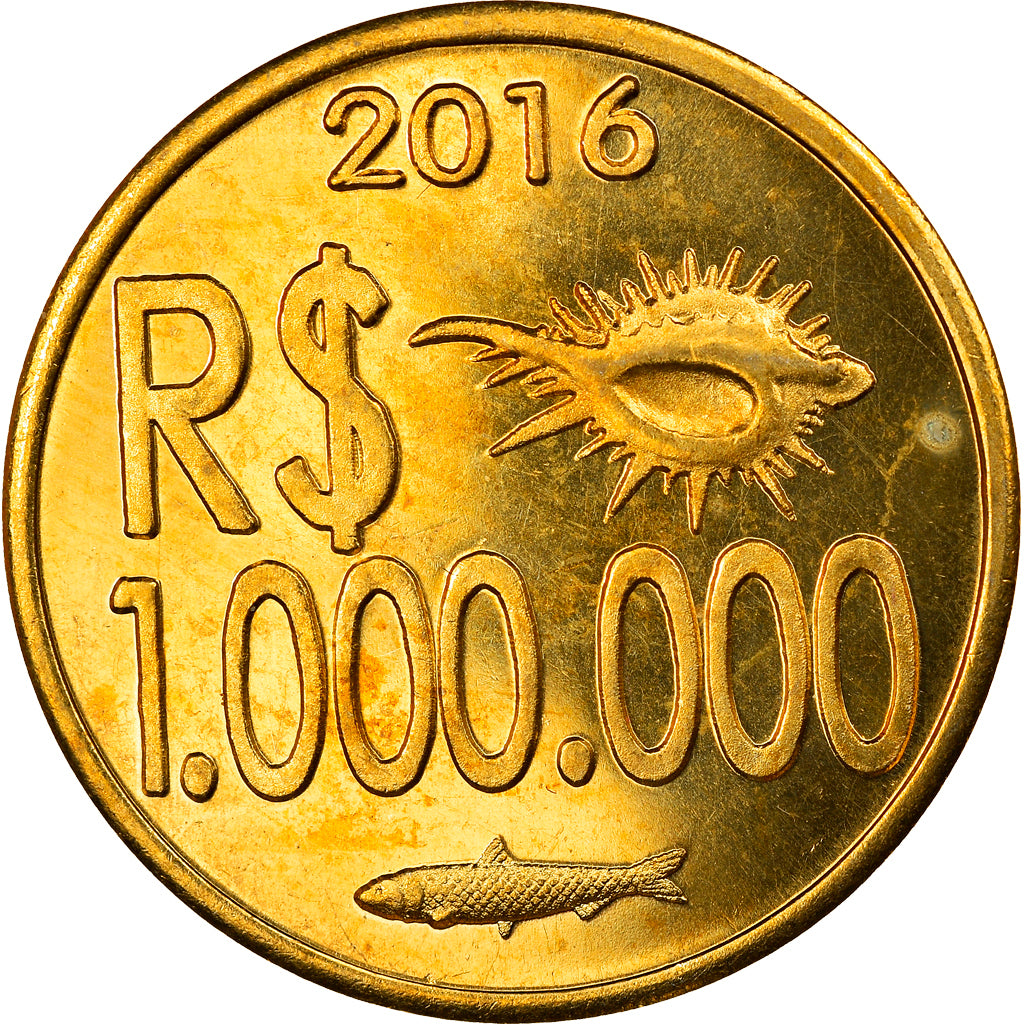 Coin, CABINDA, 1 million de reais, 2016, MS(63), Brass