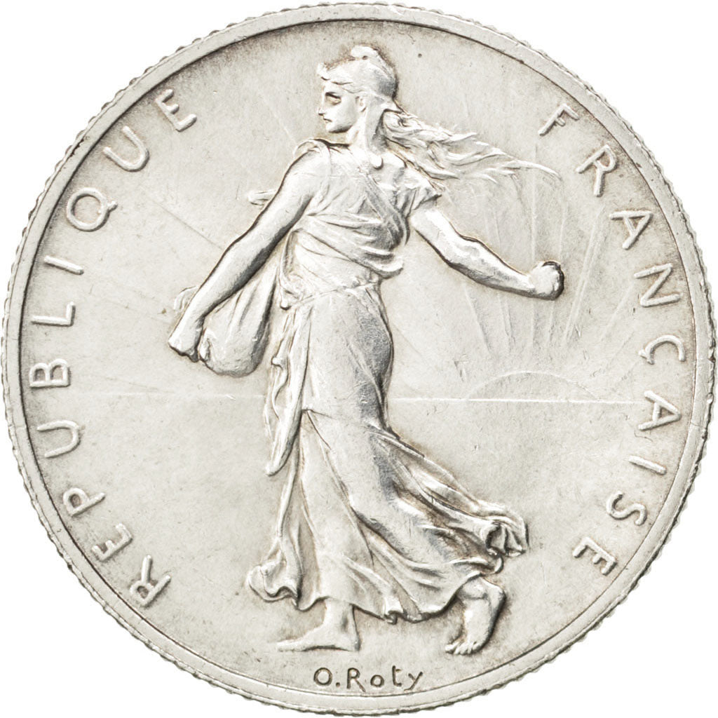 FRANCE, Semeuse, 2 Francs, 1910, Paris, KM #845.1, MS(60-62), Silver, 27,...