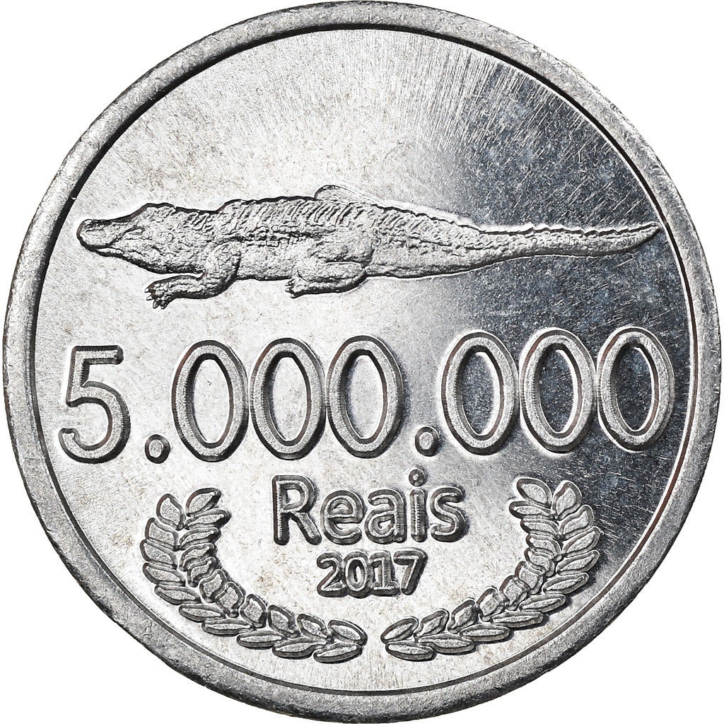 Coin, CABINDA, 5 millions de reais, 2017, MS(63), Aluminum
