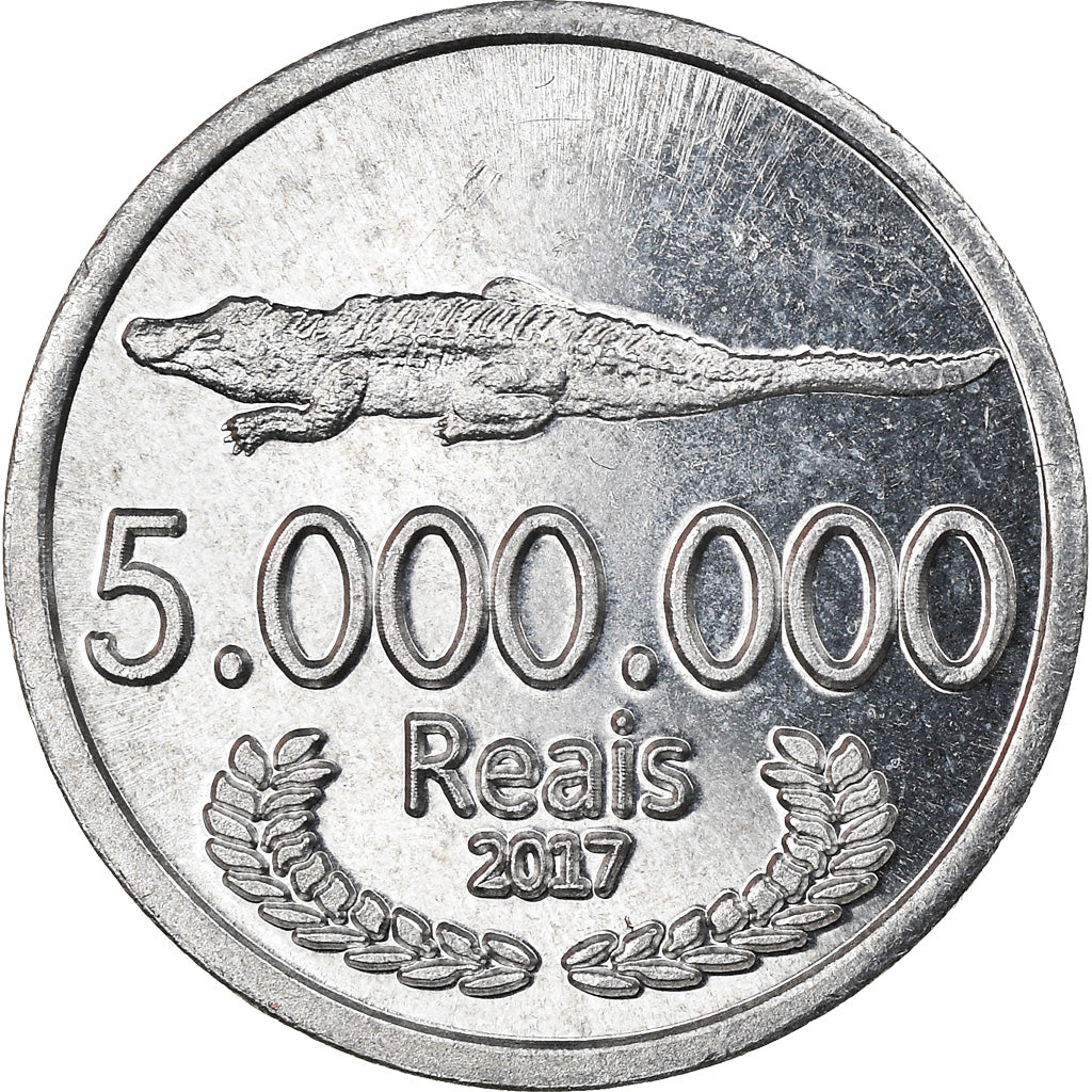 Coin, CABINDA, 5 millions de reais, 2017, MS(63), Aluminum