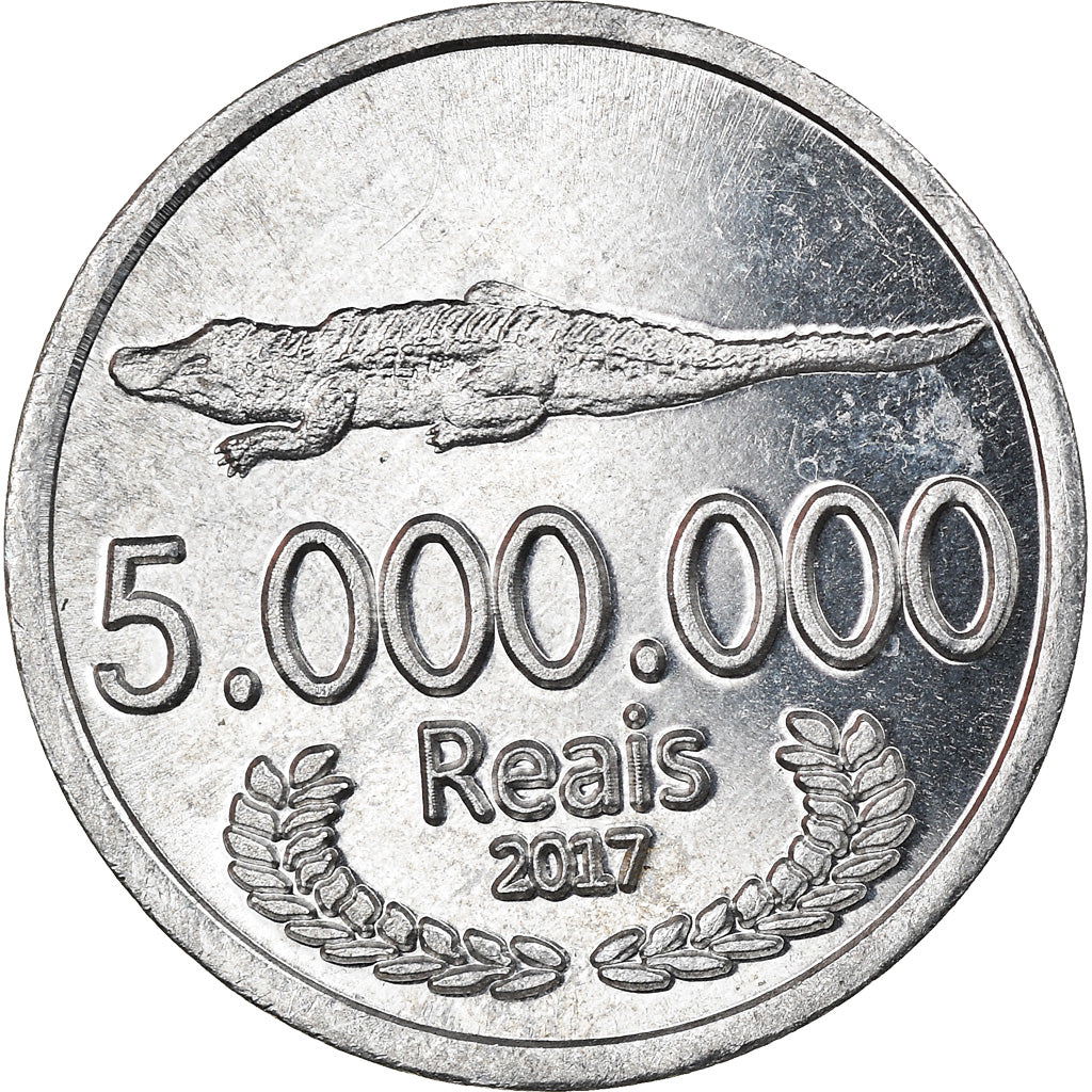 Coin, CABINDA, 5 millions de reais, 2017, MS(63), Aluminum