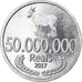 Coin, CABINDA, 50 millions de reais, 2017, MS(63), Aluminum